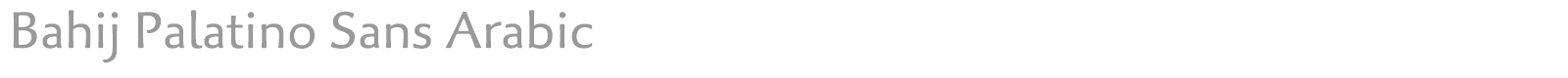 Bahij Palatino Sans Arabic font preview